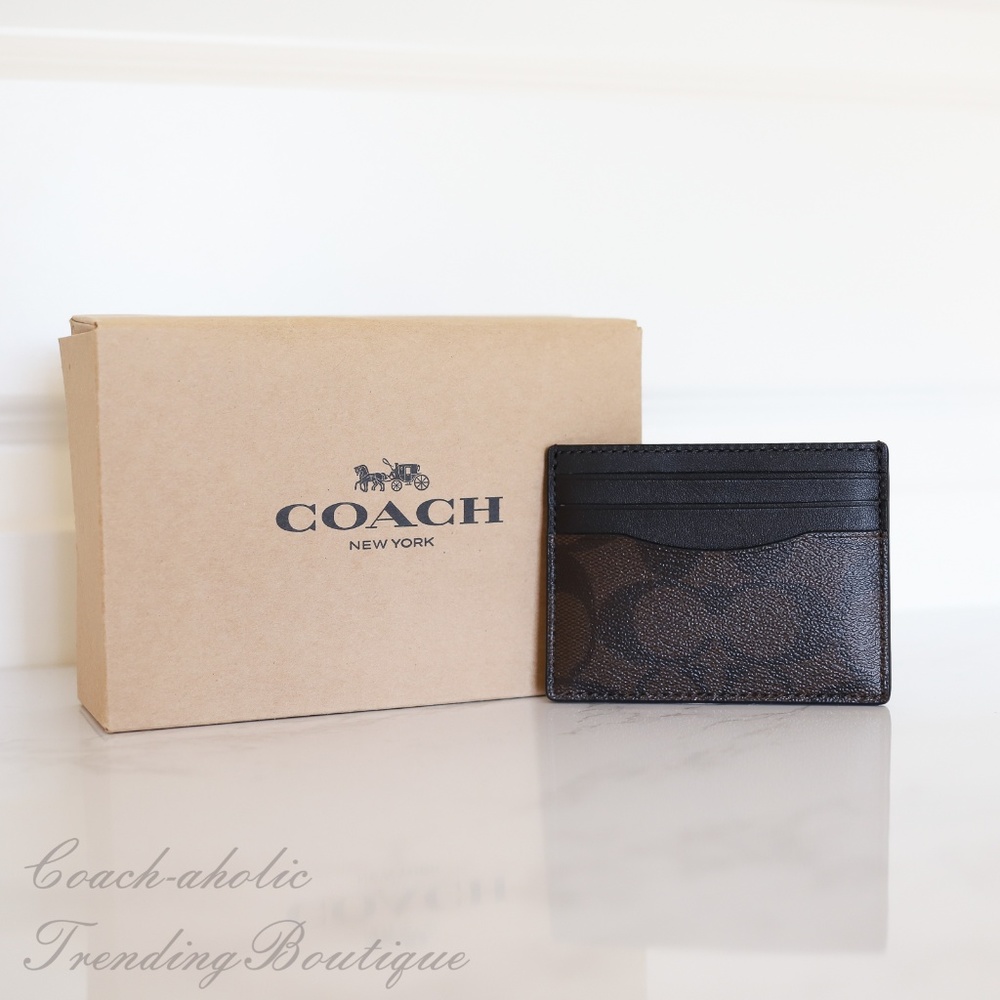 Coach F58110 Men’s Slim Card Case *Giftbox Set*